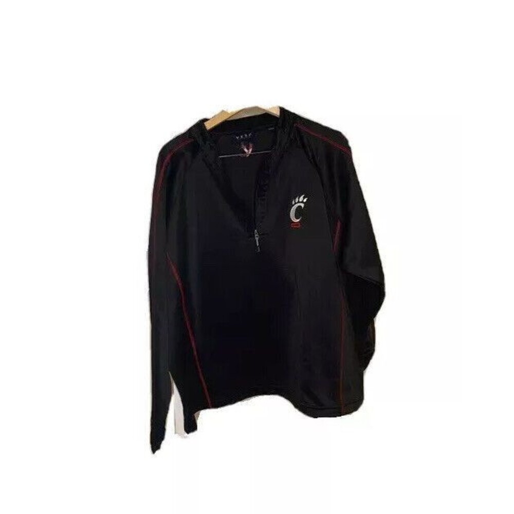 Cincinnati Bearcats Jacket Mens XL Black Vesi Quarter Zip Long Sleeve Mock Neck